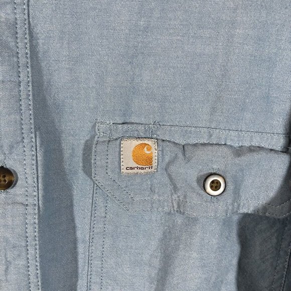 Carhartt Relaxed Fit Button Down Shirt Mens Size 3XL Long Sleeve Work Pockets - Picture 5 of 12
